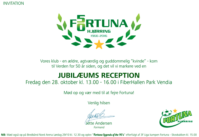 Fortuna invitation Reception